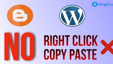 How to disable right click and copy paste in html for blogger and WordPress