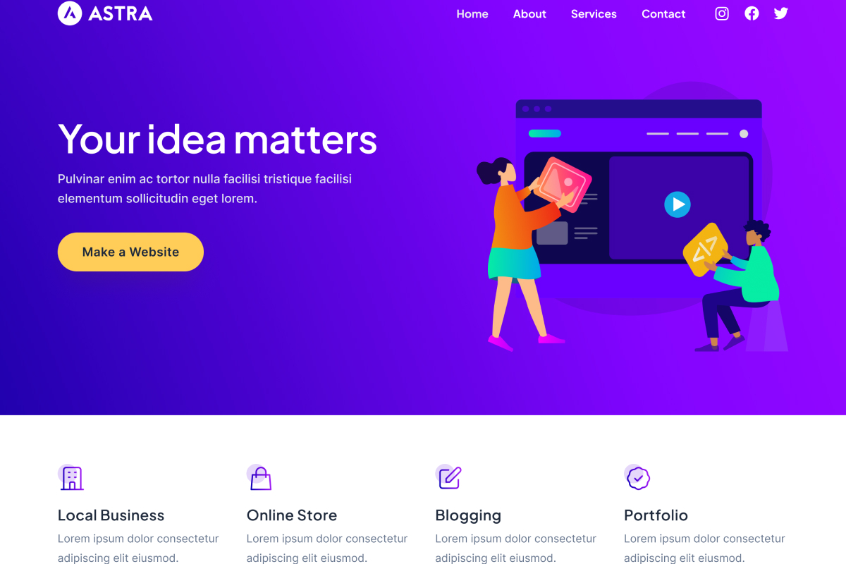 WordPress theme for e-commerce - Astra WordPress theme